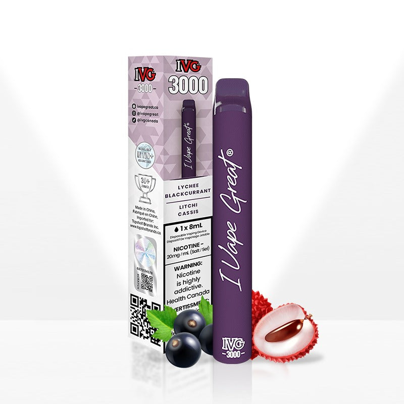 IVG 3000 | Lychee Blackcurrant | Disposable Vape on Sale | IVG Official Store IVG Canada IVG 3000 | Lychee Blackcurrant | Disposable Vape on Sale | IVG Official Store IVG Canada