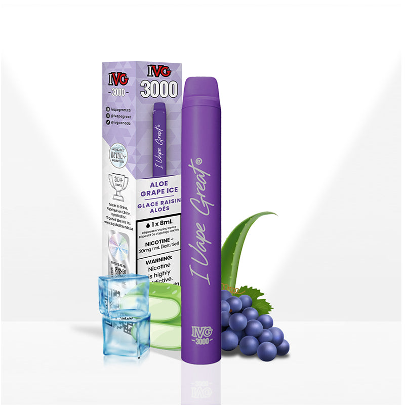 IVG 3000 | Aloe Grape Ice | Disposable Vape on Sale | IVG Official Store IVG Canada IVG 3000 | Aloe Grape Ice | Disposable Vape on Sale | IVG Official Store IVG Canada