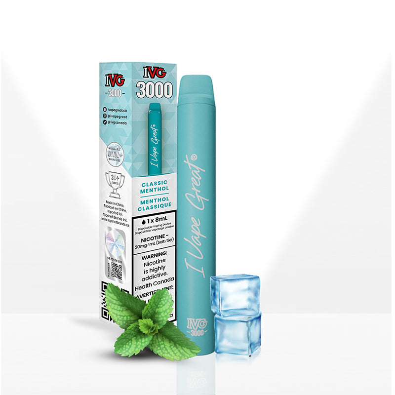 IVG 3000 | Classic Menthol | Disposable Vape on Sale | IVG Official Store IVG Canada IVG 3000 | Classic Menthol | Disposable Vape on Sale | IVG Official Store IVG Canada