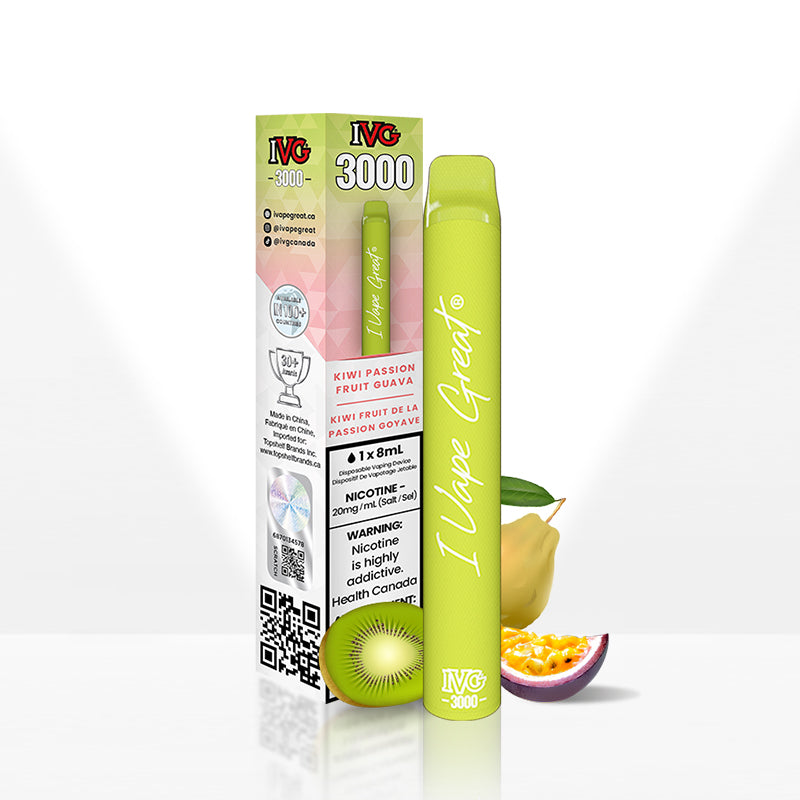 IVG 3000 | Kiwi Passionfruit Guava| Disposable Vape on Sale | IVG Official Store IVG Canada IVG 3000 | Kiwi Passionfruit Guava| Disposable Vape on Sale | IVG Official Store IVG Canada