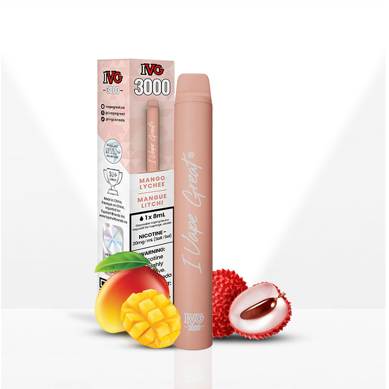IVG 3000 | Mango Lychee | Disposable Vape on Sale | IVG Official Store IVG Canada IVG 3000 | Mango Lychee | Disposable Vape on Sale | IVG Official Store IVG Canada