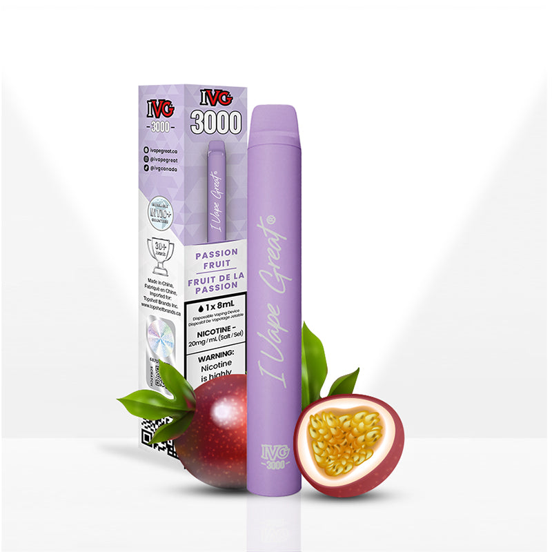 IVG 3000 | Passion Fruit | Disposable Vape on Sale | IVG Official Store IVG Canada IVG 3000 | Passion Fruit | Disposable Vape on Sale | IVG Official Store IVG Canada