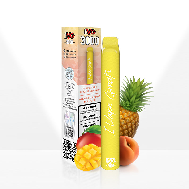 IVG 3000 | Pineapple Peach Mango | Disposable Vape on Sale| IVG Official Store IVG Canada IVG 3000 | Pineapple Peach Mango | Disposable Vape on Sale| IVG Official Store IVG Canada