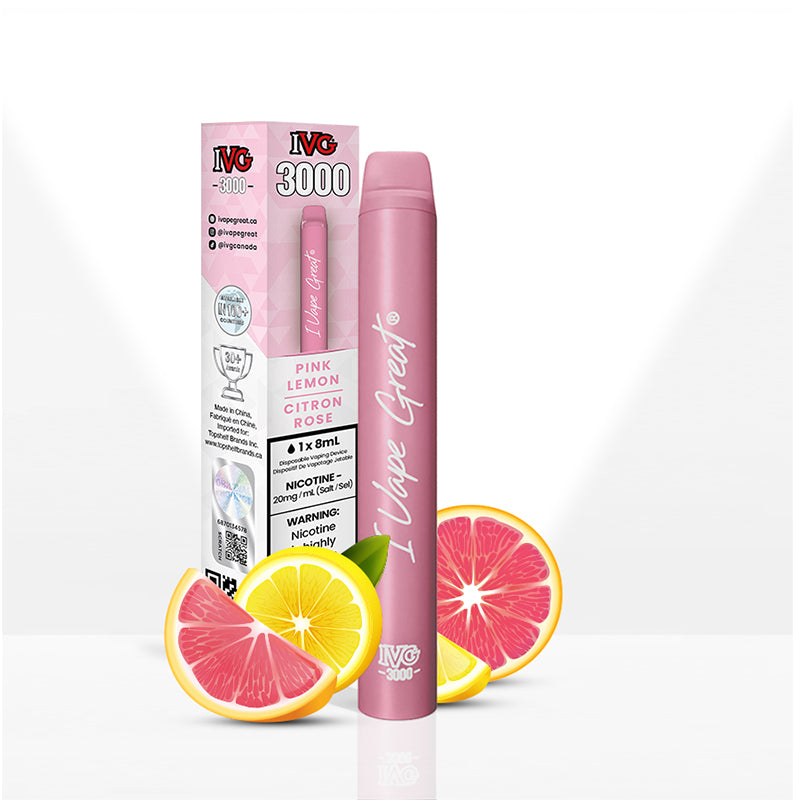 IVG 3000 | Pink Lemonade | Disposable Vape on Sale | IVG Official Store IVG Canada IVG 3000 | Pink Lemonade | Disposable Vape on Sale | IVG Official Store IVG Canada