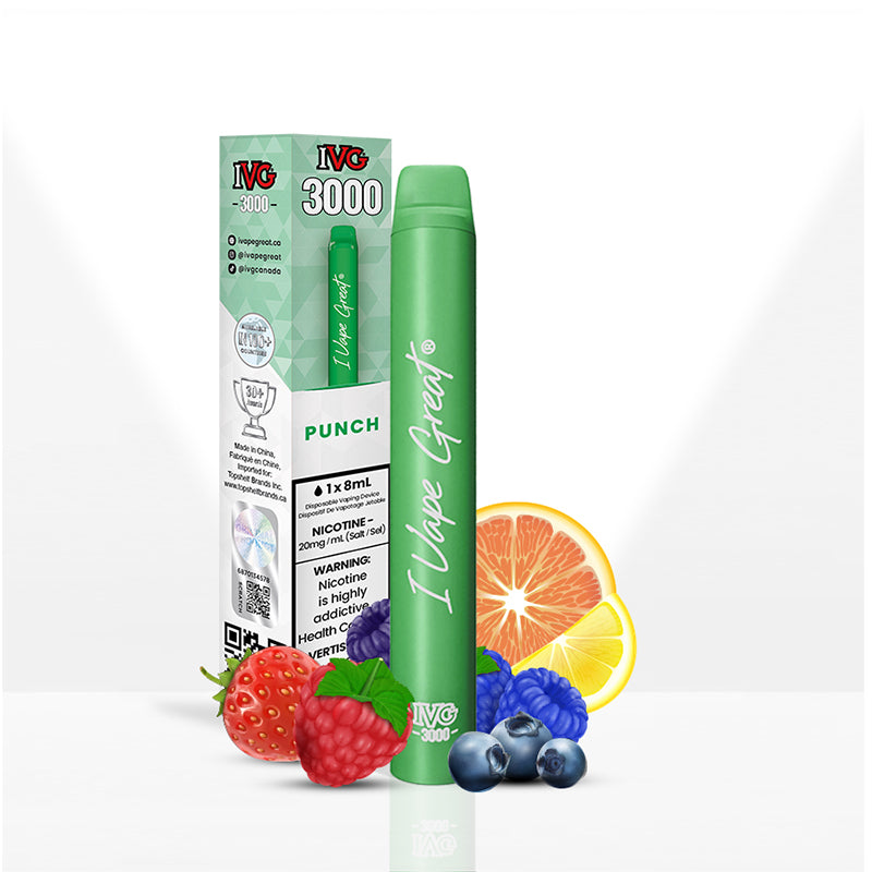 IVG 3000 | Punch | Disposable Vape | Canada IVG Canada IVG 3000 | Punch | Disposable Vape | Canada IVG Canada