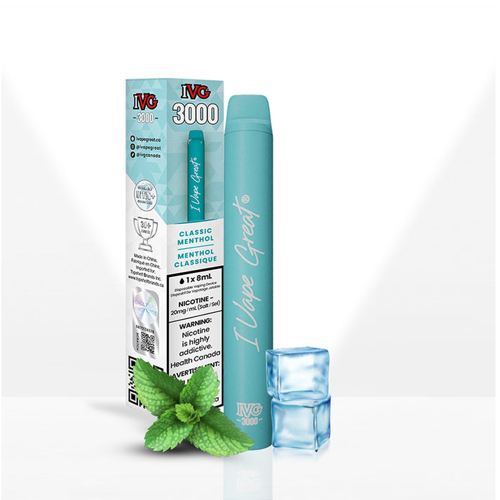 IVG 3000 | Classic Menthol | Disposable Vape on Sale | IVG Official ...
